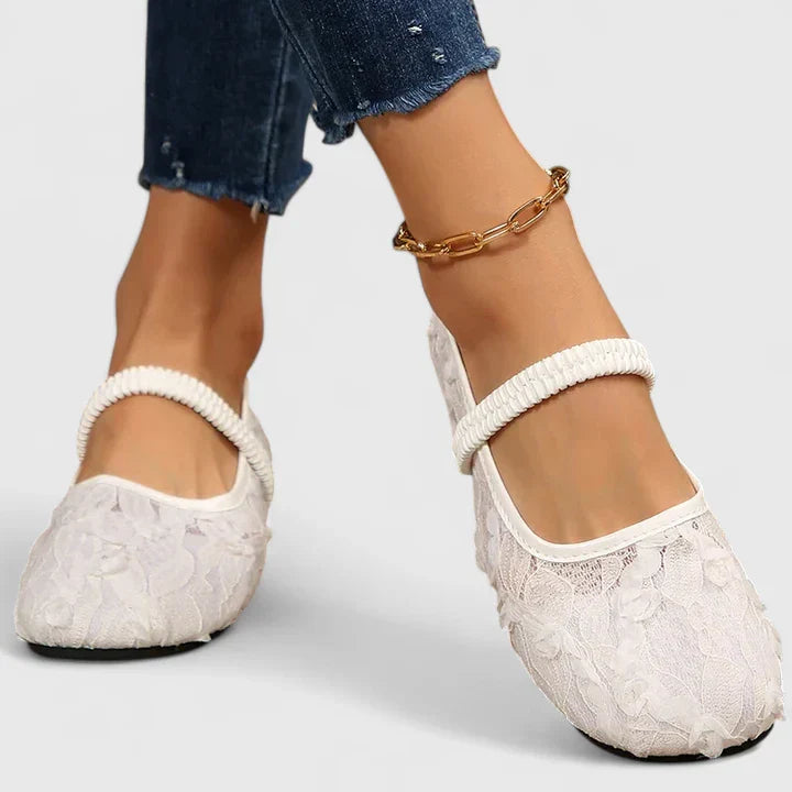 Calantha | Lace White Orthopedic Shoes