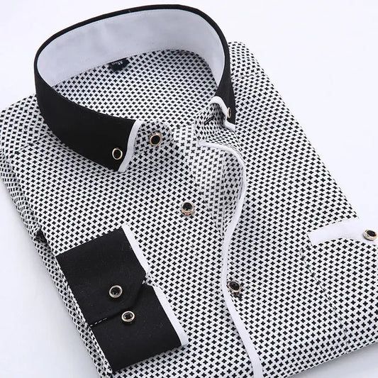 Beckett | Monochrome Modern Long-Sleeve Shirt