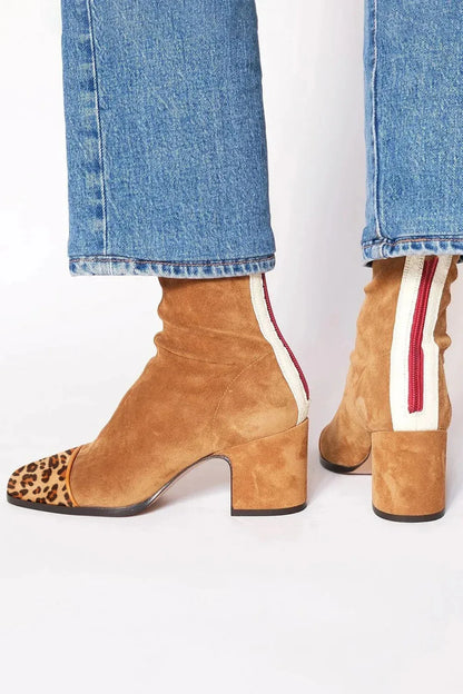 Kaida | Suede Elegant Boots in Honey Yellow