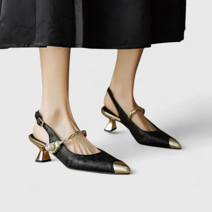 Calanthe | Elegant Green Orthopedic Heels