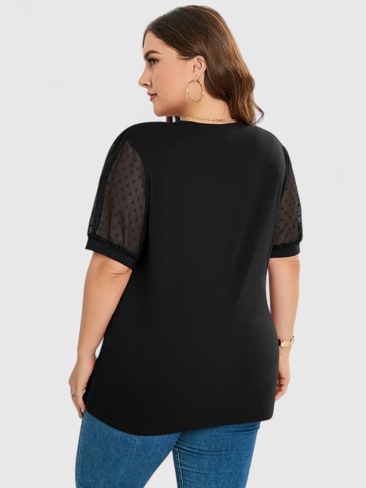 Calanthe | Elegant Gray Comfortable V-Neck Top