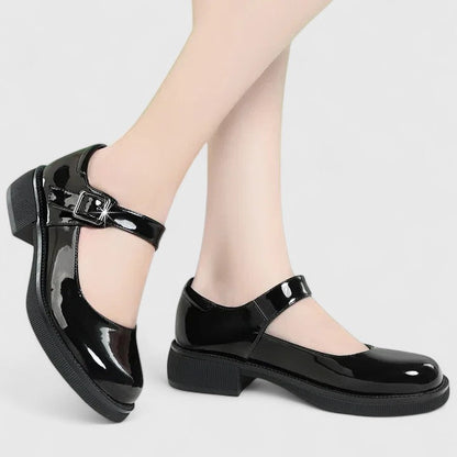 Calanthe | Black Mary Jane Orthopedic Shoes