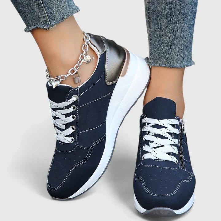 Calantha | Black Cutout Orthopedic Shoes