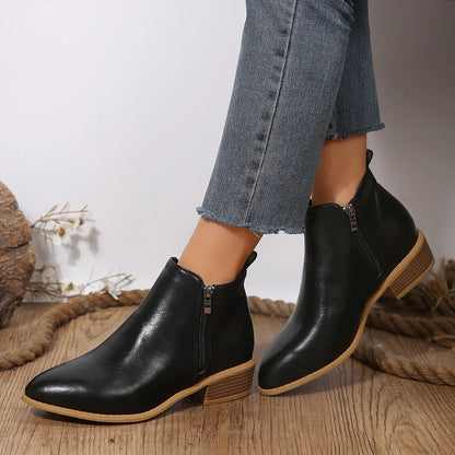 Vyn | Black Orthopedic Comfort Ankle Boots