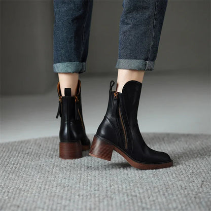 Calista | Black Ankle Stylish Orthopedic Boots