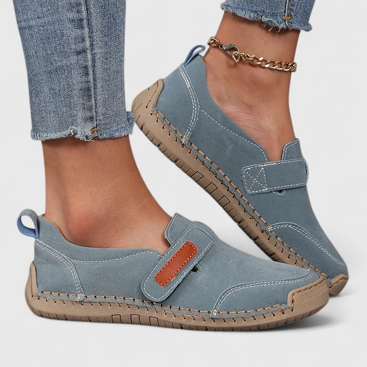 Calantha | Blue Suede Orthopedic Shoes