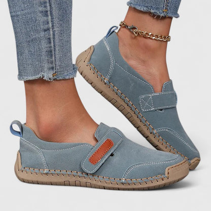 Calantha | Blue Suede Orthopedic Shoes