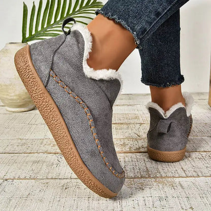 Aurelia | Beige Faux Shearling Orthopedic Boots