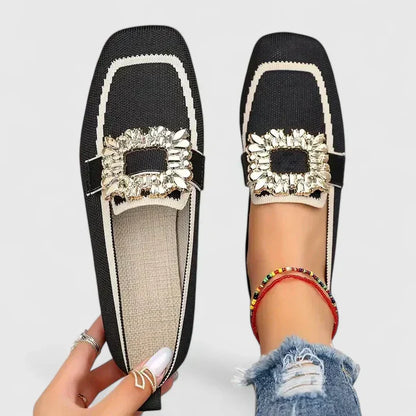 Calantha | Navy Blue Embellished Orthopedic Loafers