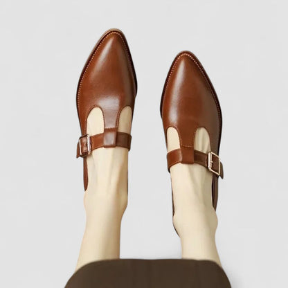 Calantha | Luxury Cream Cutout Orthopedic Mary Jane Shoes