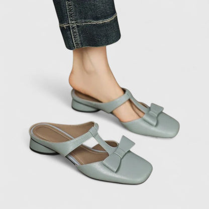 Astrid | Grey Bow Detail Orthopedic Sandals