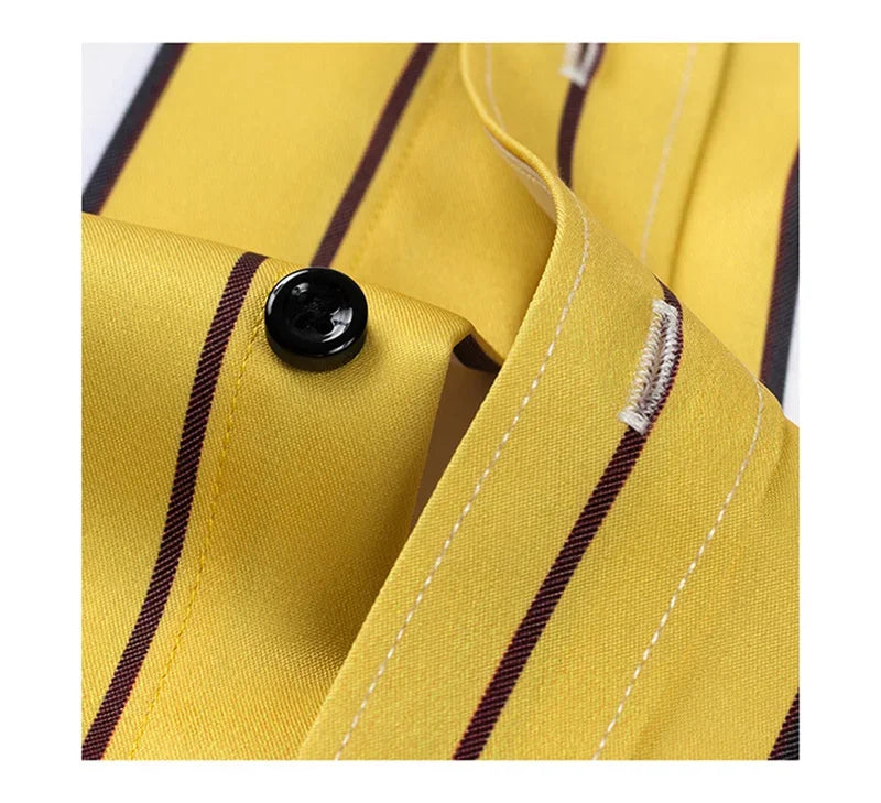Beckett | Relaxed Navy White Striped Cotton Shirt