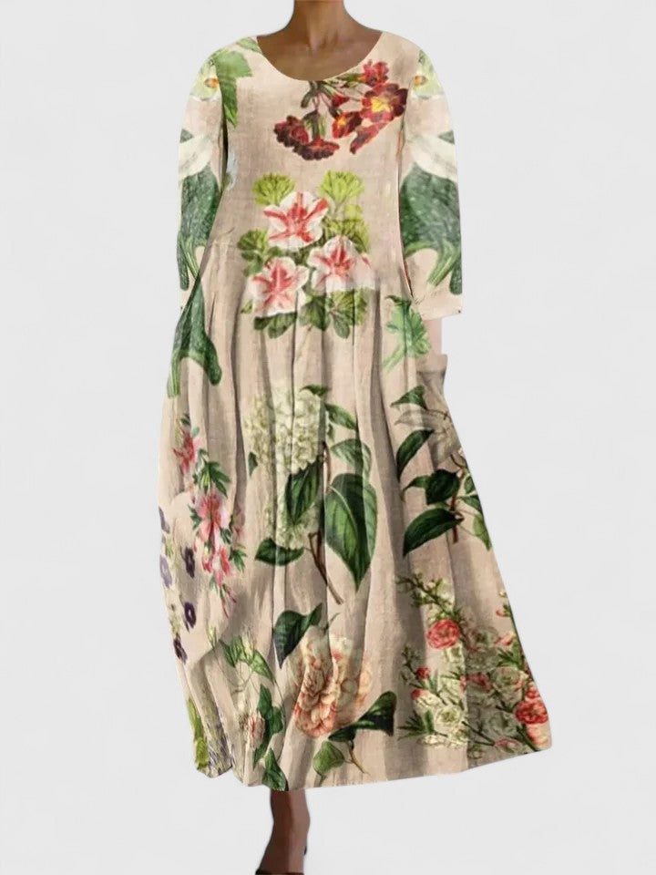 Calantha | Elegant Floral Stylish Midi Dress