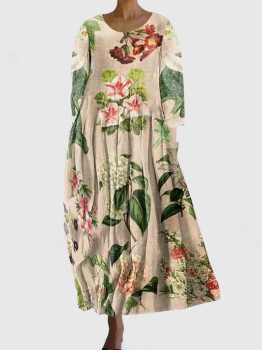 Calantha | Elegant Floral Stylish Midi Dress