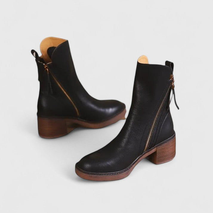Aurora | Black Leather Elegant Boots
