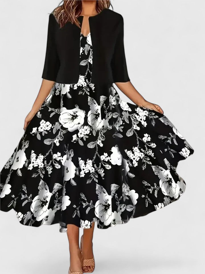 Aurelia | Elegant Floral Midi Dress