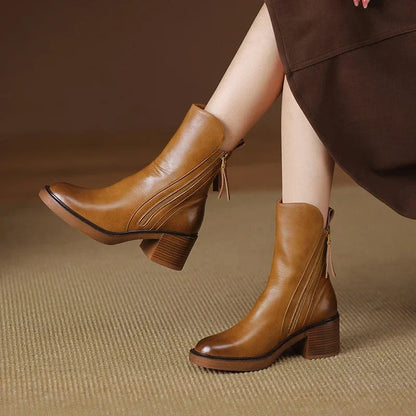 Calista | Black Ankle Stylish Orthopedic Boots
