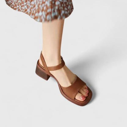 Alethea | Beige Elegant Sandals with Buckle