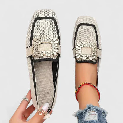 Calantha | Navy Blue Embellished Orthopedic Loafers