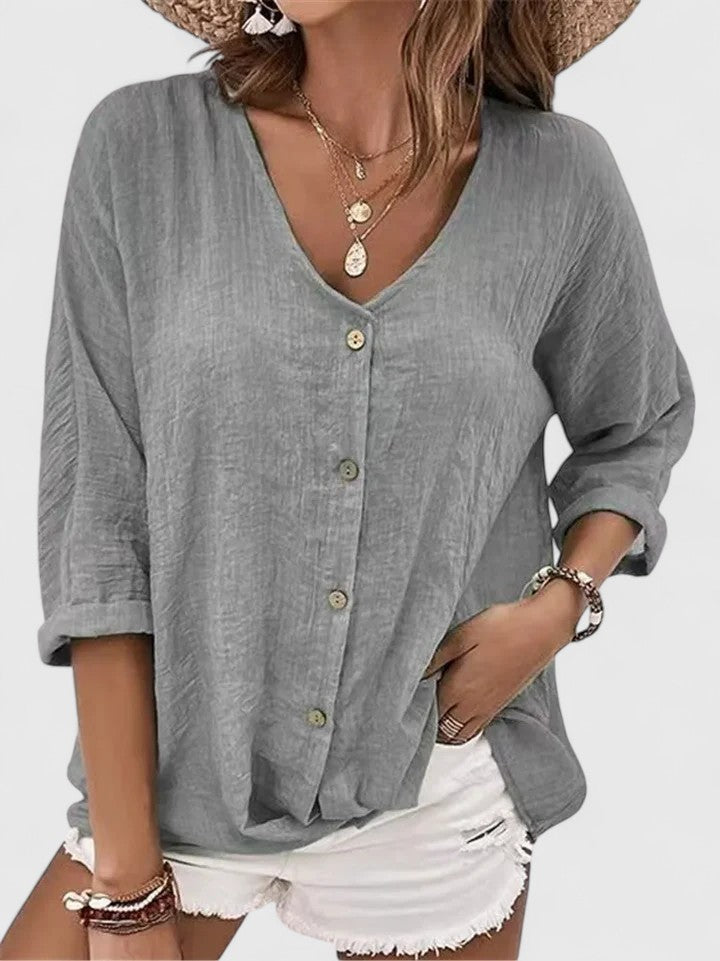 Alethea | Ethereal Blue Sophisticated Blouse