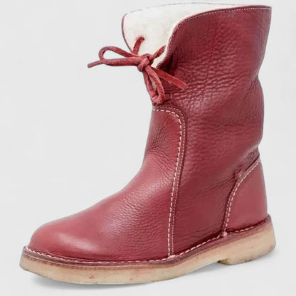 Brown Shearling Orthopedic Boots