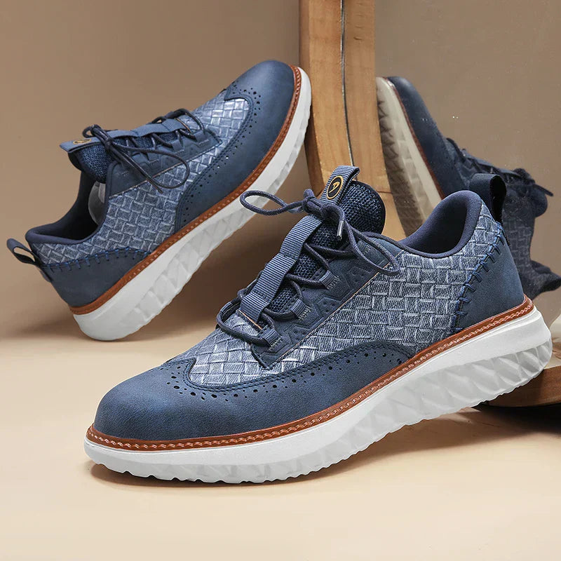 Kairos | Men's Lace Up Denim Platform Walking Sneakers