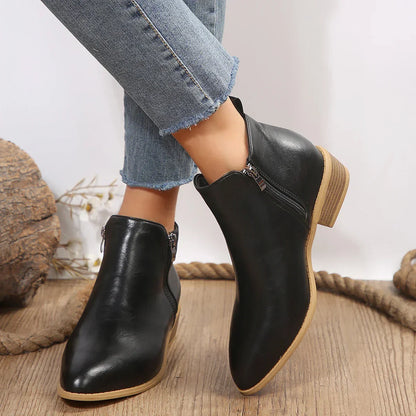 Vyn | Black Orthopedic Comfort Ankle Boots