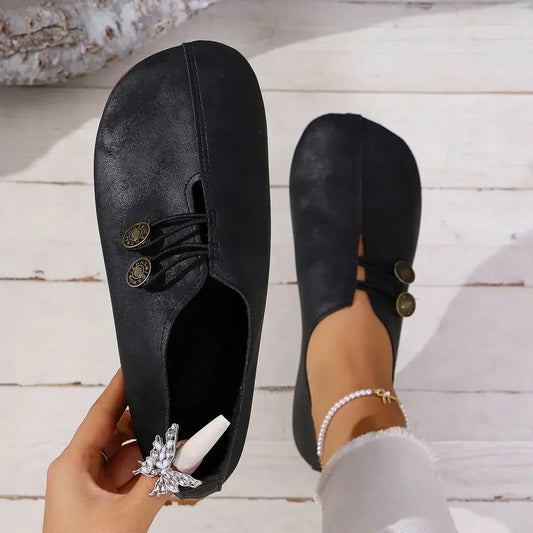 Alethea | Black Soft Suede Women's Loafers