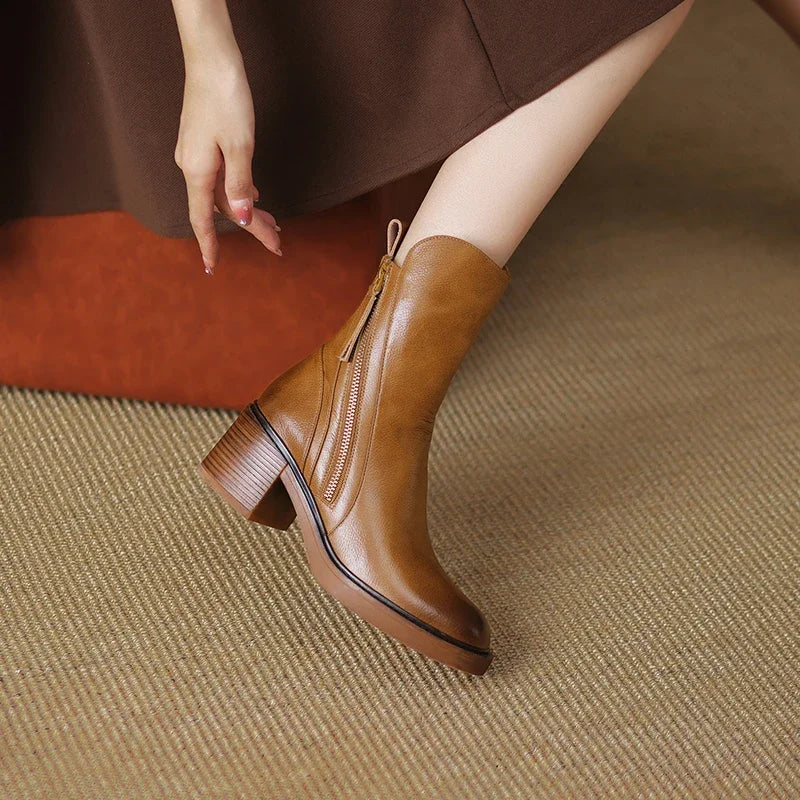 Calista | Black Ankle Stylish Orthopedic Boots