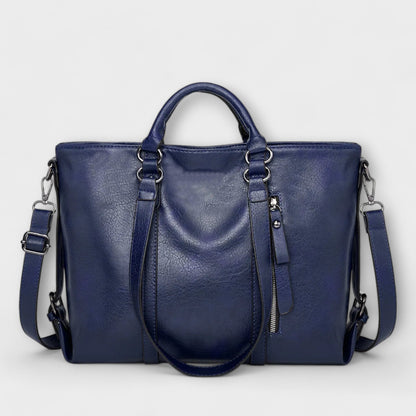 Astrid | Women’s Professional Work Handbag - Rich Brown Leather Tote