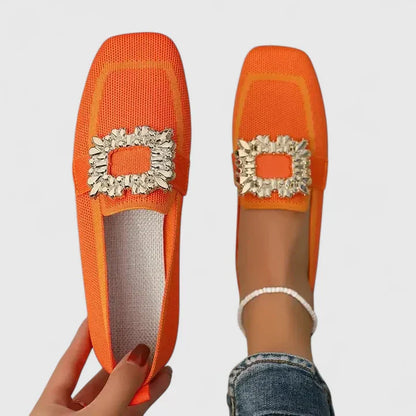 Calantha | Navy Blue Embellished Orthopedic Loafers