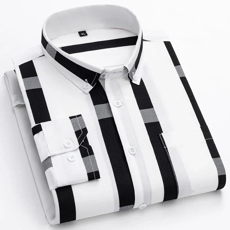 Beckett | Brown & Beige Striped Cotton Shirt