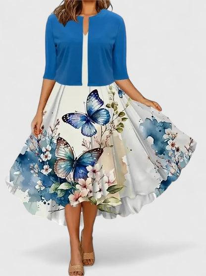 Aurelia | Elegant Floral Midi Dress