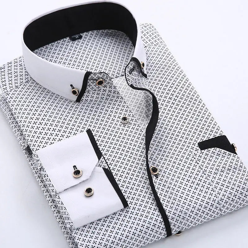 Beckett | Monochrome Modern Long-Sleeve Shirt