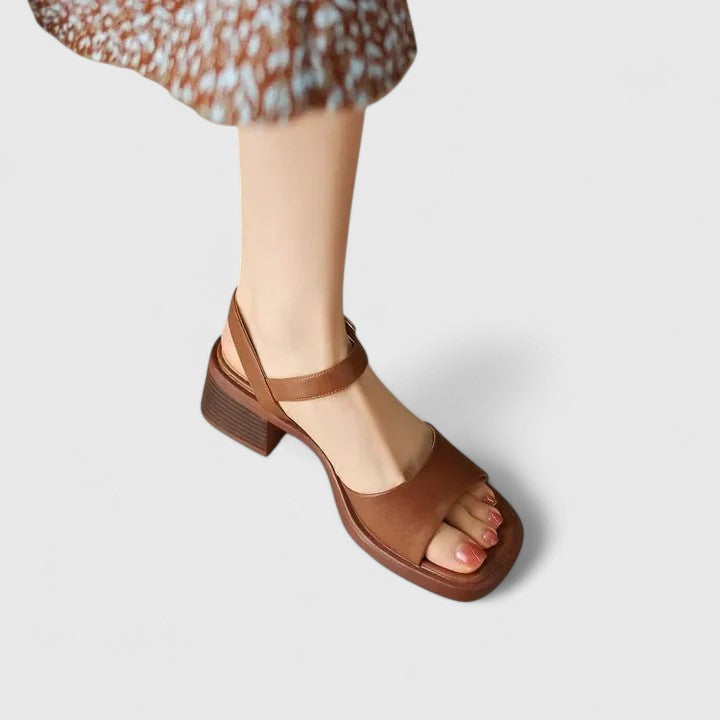 Alethea | Beige Elegant Sandals with Buckle