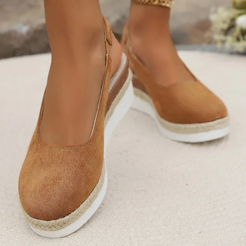 Calista | Tan Suede Orthopedic Sandals
