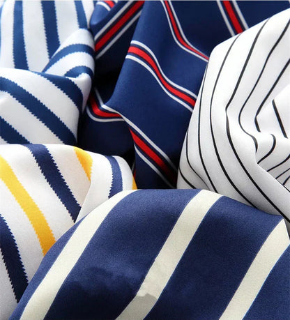 Beckett | Relaxed Navy White Striped Cotton Shirt