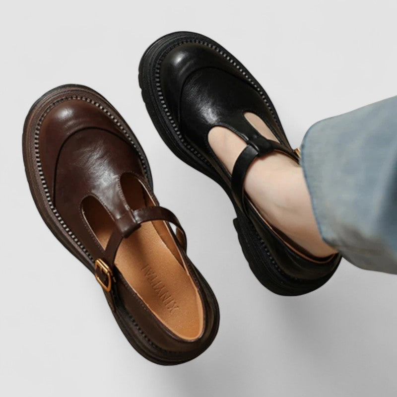 Calantha | Rich Brown Orthopedic Mary Jane Shoes