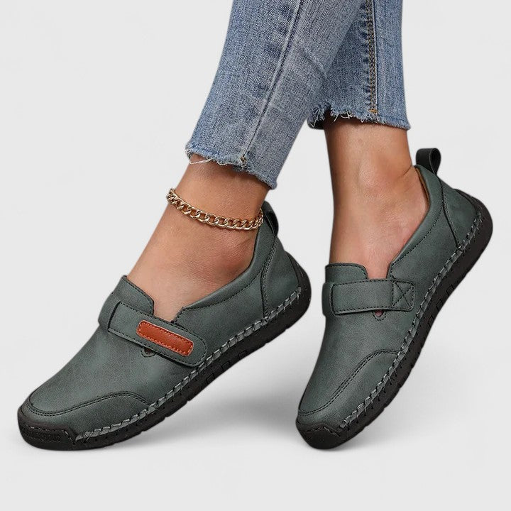 Calantha | Elegant Blue Suede Orthopedic Shoes