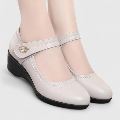 Calantha | Elegant Beige Mary Jane Orthopedic Shoes