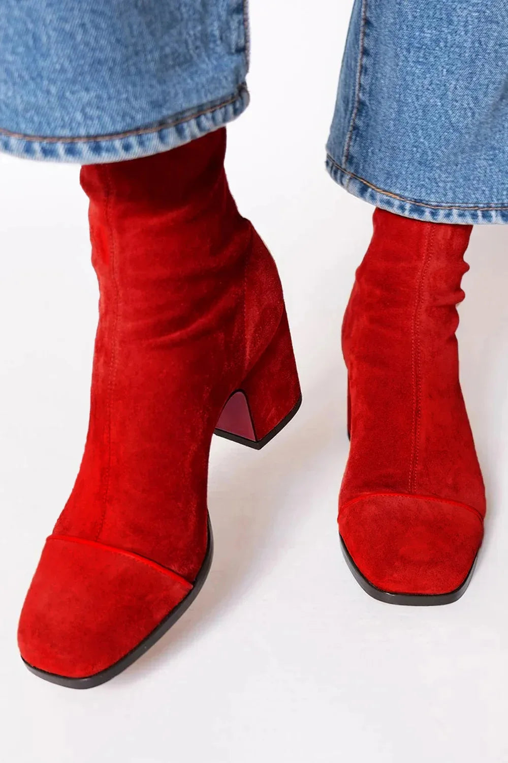 Kaida | Suede Elegant Boots in Honey Yellow