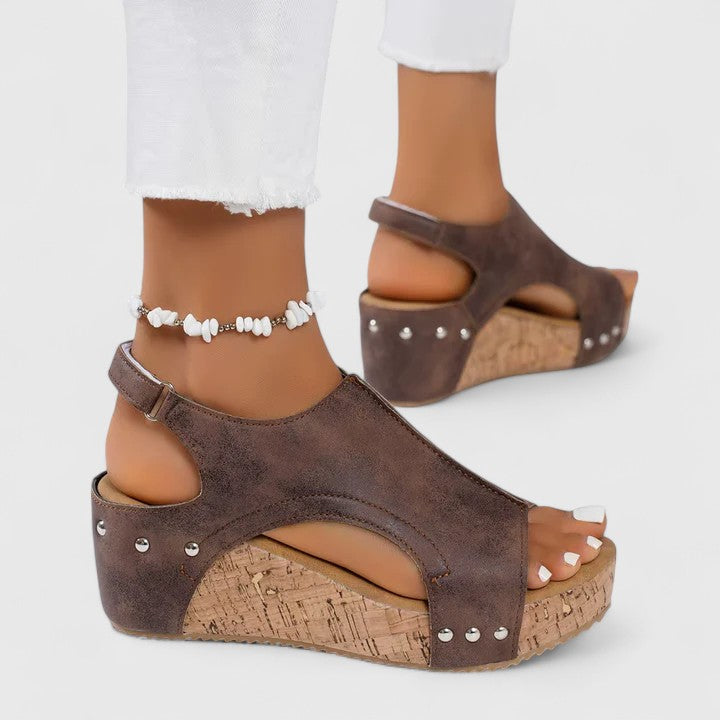 Calanthe | Elegant Blue Orthopedic Sandals