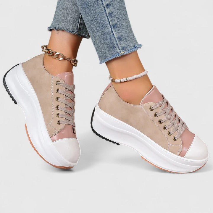 Calista | Beige Orthopedic Shoes with Thick Sole