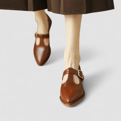 Calantha | Luxury Cream Cutout Orthopedic Mary Jane Shoes