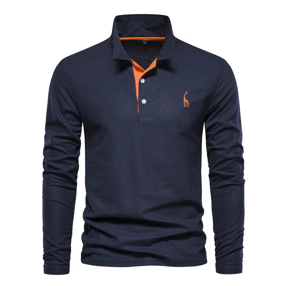 Beckett | Navy Long Sleeve Classic Warm Elegance Pullover