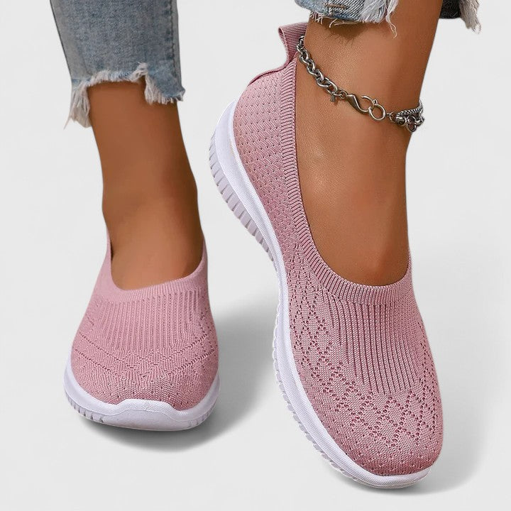 Calantha | Lavender Knit Orthopedic Slip-Ons