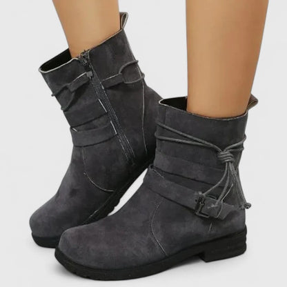 Alethea | Sophisticated Black Suede Boots