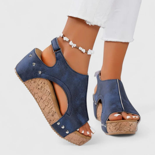 Calanthe | Elegant Blue Orthopedic Sandals