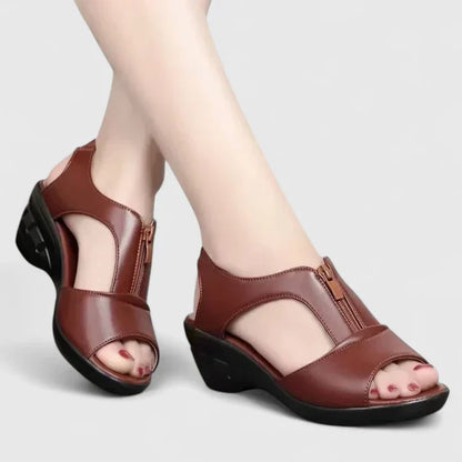 Calantha | Sophisticated Black Cutout Elegant Sandals