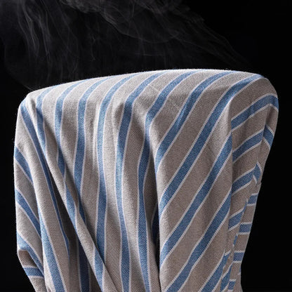Astrid | Women's Striped Light Grey Oxford Button-Up Shirt